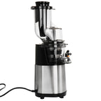 MegaChef Pro Stainless Steel Slow Masticating Juicer – Chrome Silver, Cold-Press Auger, Quiet, Easy-Clean Fruit & Vegetable Juicer