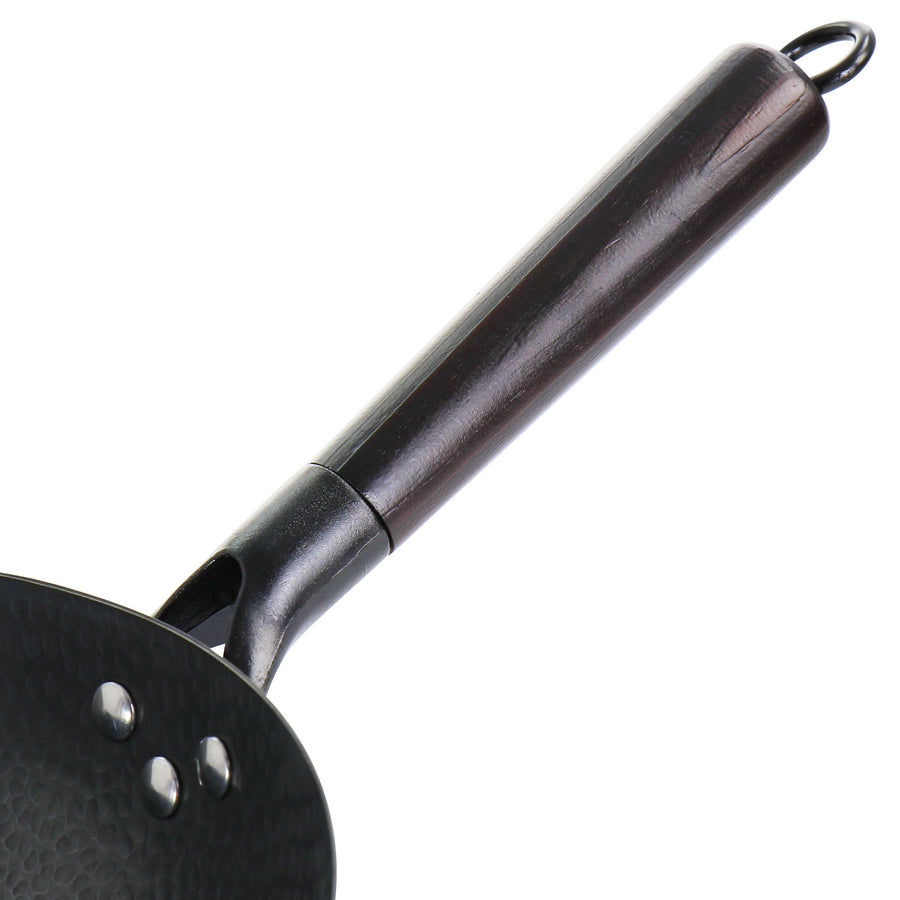Gibson Home Hammered 13 Inch Heavy Gauge Carbon Steel Wok, Black