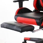 Gamefitz GF-2002 Ergonomic Gaming Chair – Adjustable High-Back Racing-Style Office Chair (Black & Red)