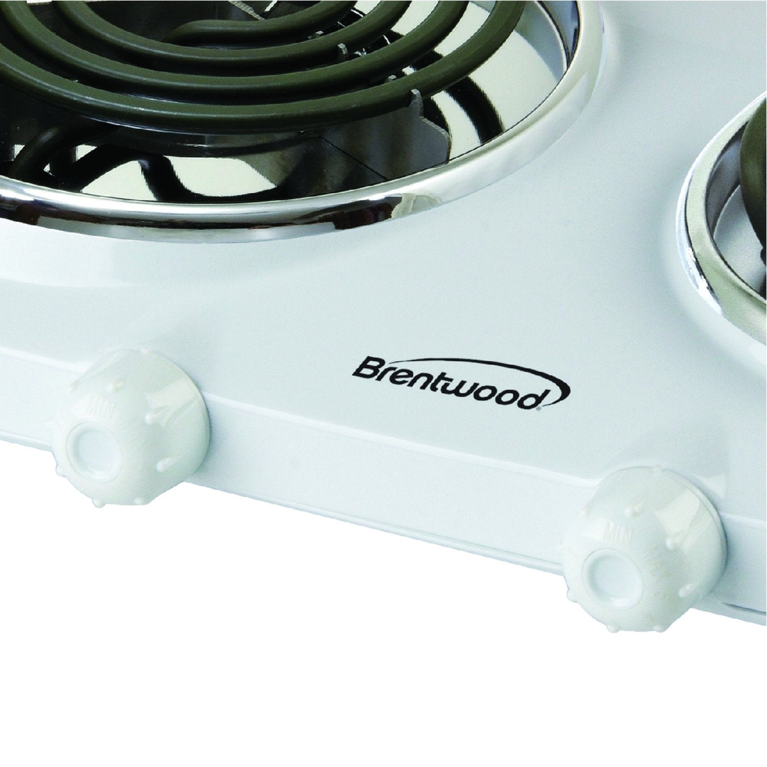 Brentwood TS-368 1500W Electric Double Burner – White Portable Countertop Cooktop