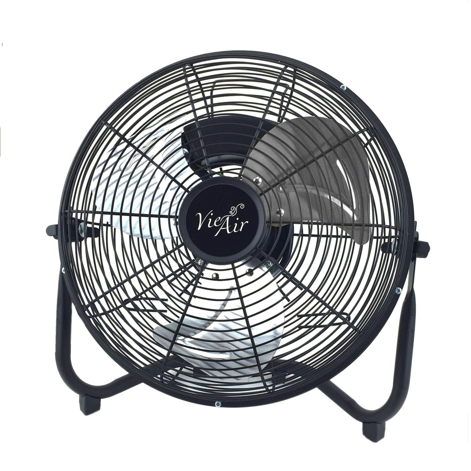 Vie Air 20 inch industrial all-metal 3-speed floor fan in black