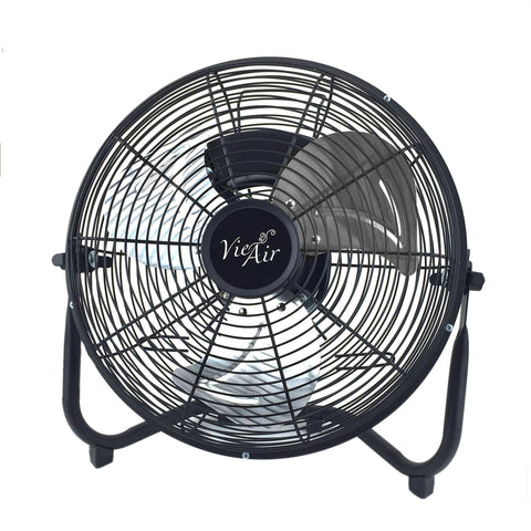 Vie Air 20 inch industrial all-metal 3-speed floor fan in black