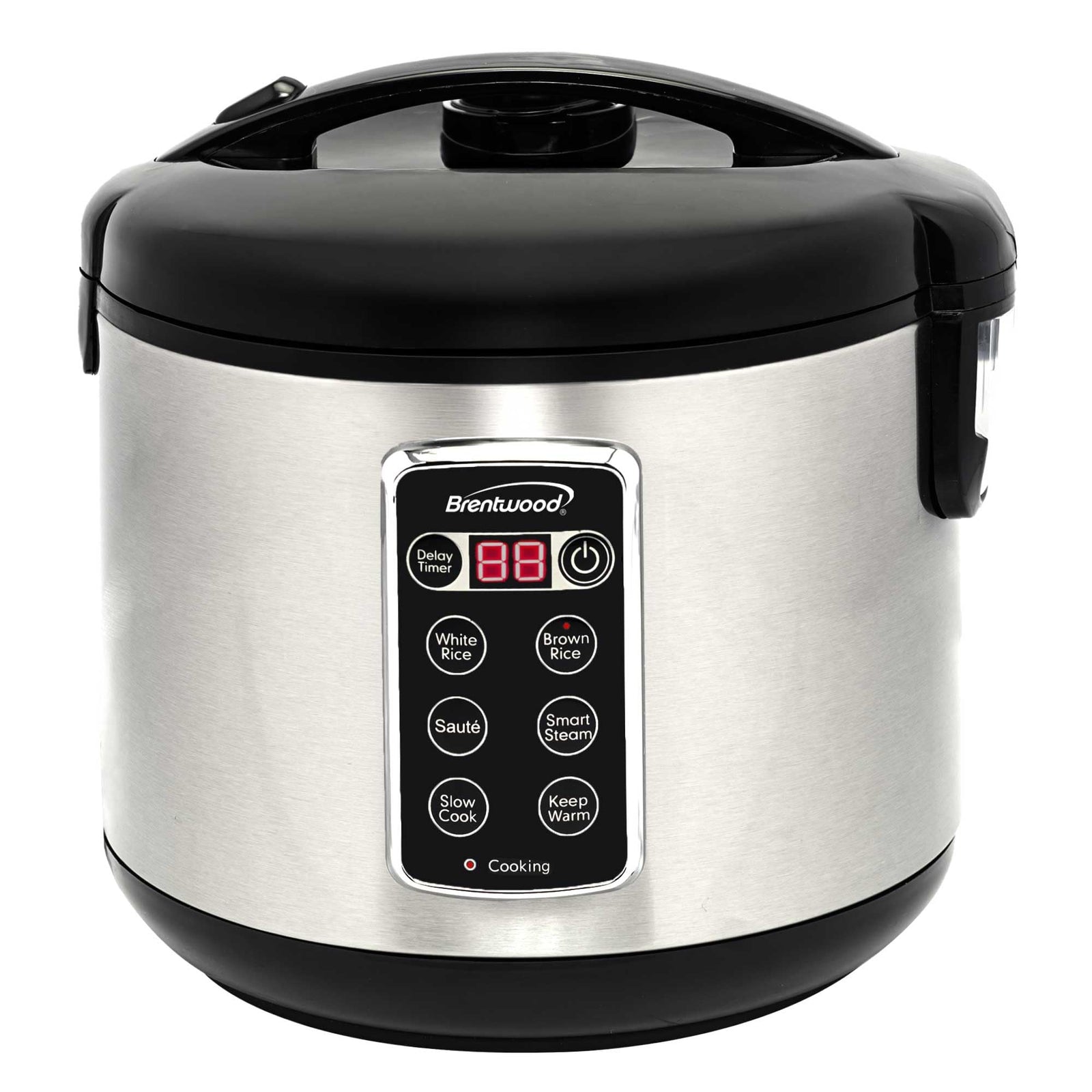 Brentwood RC-5116DS 6-Function Smart Multi-Cooker, 16 Cups Cooked, Stainless Steel