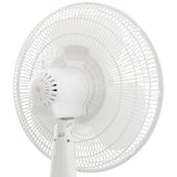 Vie Air 16 Inch Oscillating Pedestal Stand Fan with Remote & 7.5-Hour Timer, 3-Speed, Adjustable Height, White