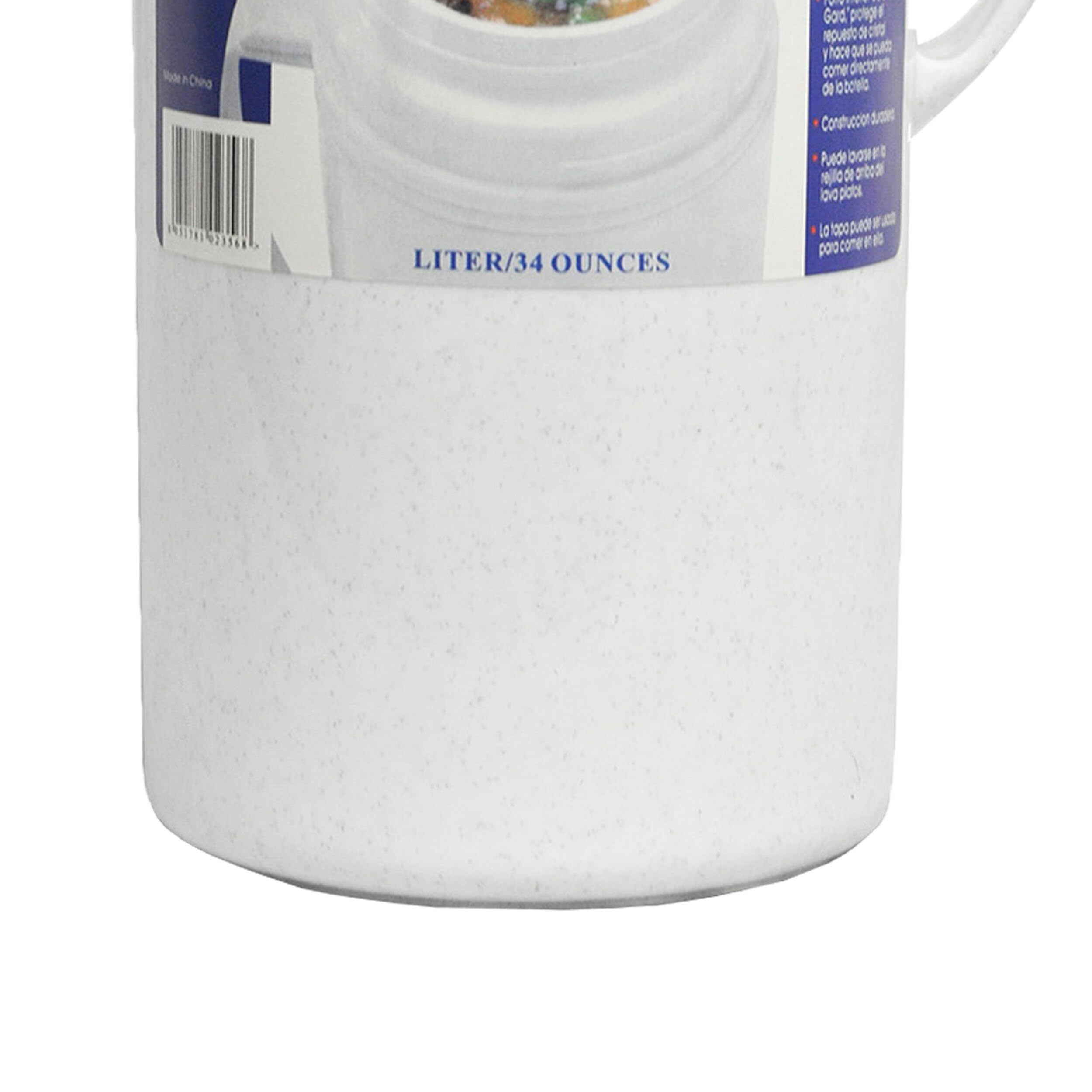 Brentwood 1.0L Wide-Mouth Glass Vacuum Insulated Food Thermos – Keeps Food Hot or Cold, Lid Doubles as a Bowl