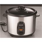 Brentwood TS-15 8-Cup Uncooked / 16-Cup Cooked Rice Cooker – 500W Stainless Steel One-Touch with Non-Stick Inner Pot, Tempered Glass Lid, Auto Keep-Warm