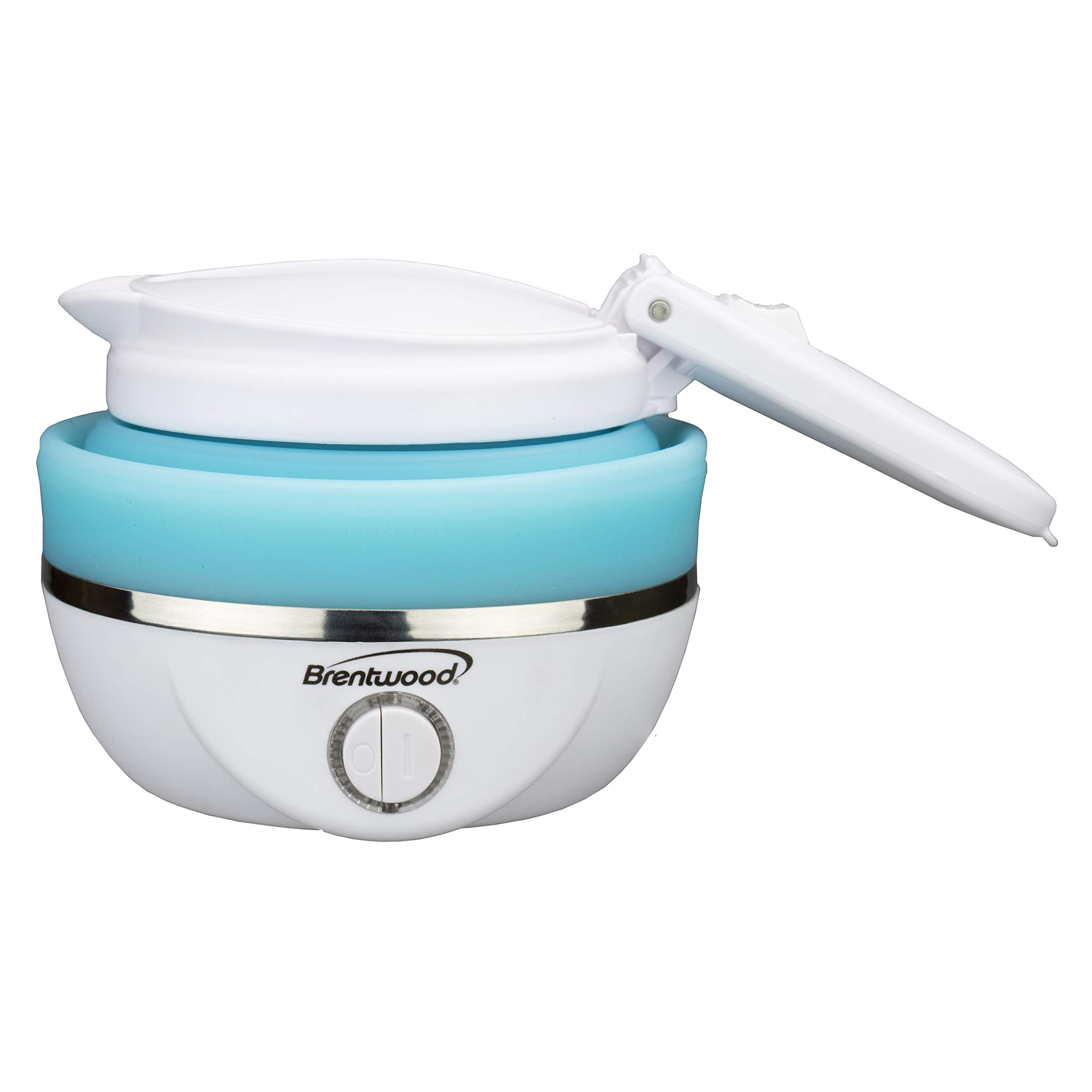 Brentwood KT-1508BL Dual Voltage 120/220V Collapsible Travel Kettle, 0.8 Liter, Blue