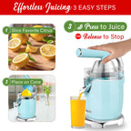 Brentwood 200-Watt Electric Citrus Juicer, Blue