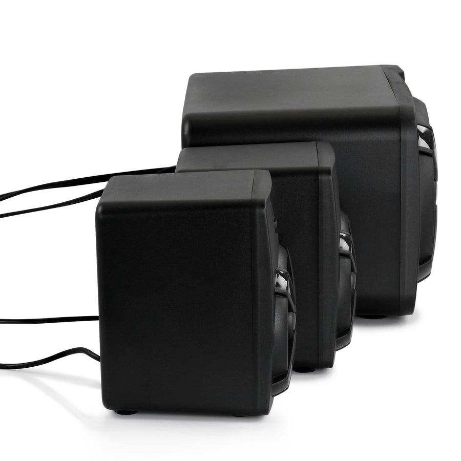 beFree Sound Color LED 2.1 Gaming Speaker System with Subwoofer and 3.5mm AUX Input, Black