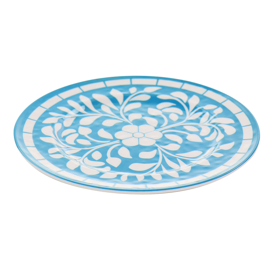 Elama Telly 12 Piece Teal Melamine Dinnerware Set, Service for 4