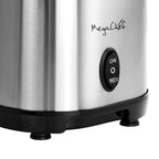 MegaChef Pro Stainless Steel Slow Masticating Juicer – Chrome Silver, Cold-Press Auger, Quiet, Easy-Clean Fruit & Vegetable Juicer