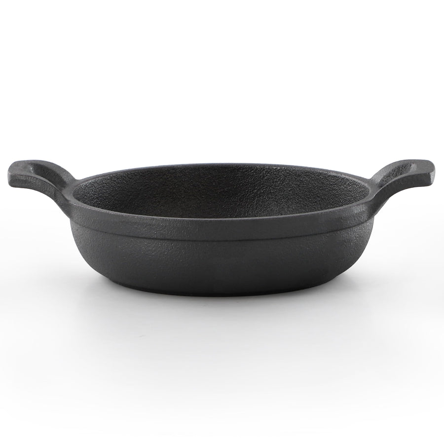Megachef 5 Inch Round Cast Iron Frying Pan, Pre-Seasoned Indoor Outdoor Mini Skillet