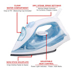 Brentwood 1200-Watt Lightweight Nonstick Steam Iron with 8-Foot Cord, White