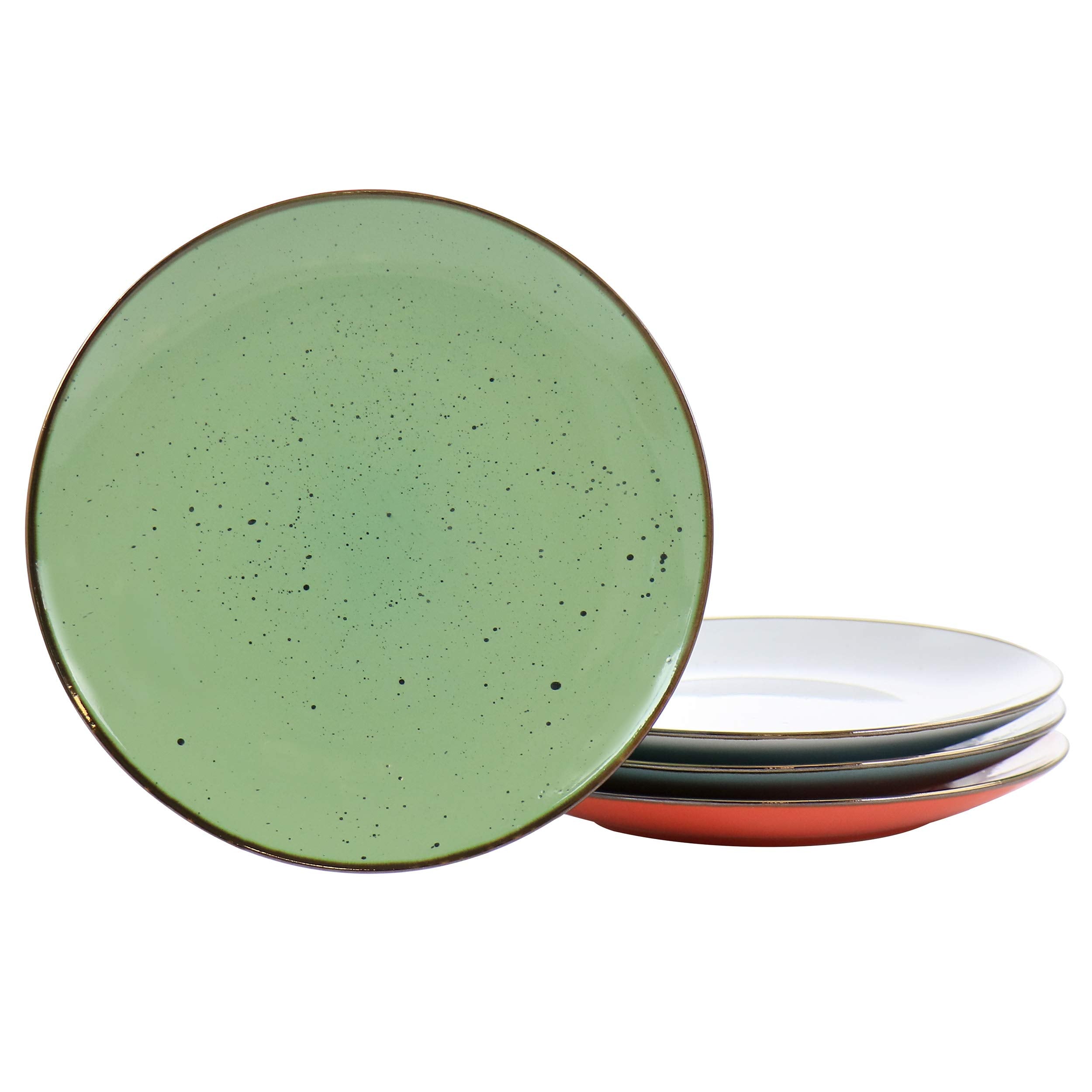 Elama Evelynn 20-Piece Mix & Match Stoneware Dinnerware Set – Assorted Colors Service for 4