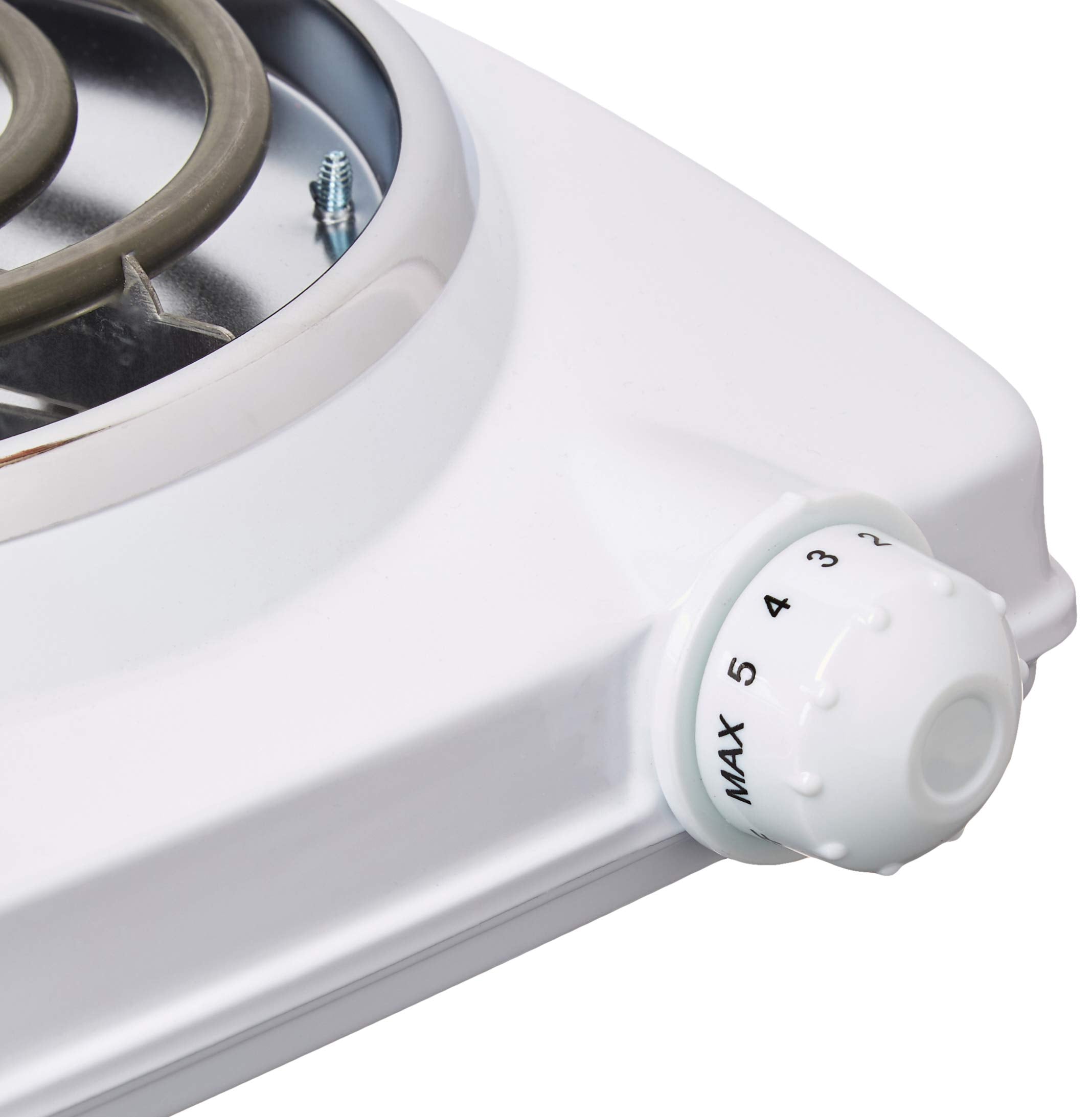 Brentwood TS-322 1000W Single Electric Burner – White Portable Countertop Hot Plate