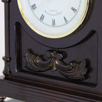 Bedford Wood Mantel Clock with Westminster Chimes – Traditional Quartz Shelf Clock for Living Room, Office & Mantelpiece