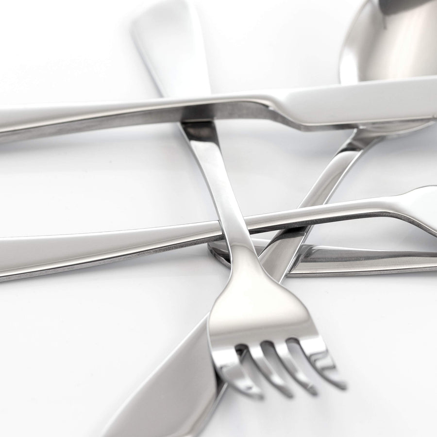 MegaChef Gibbous 20-Piece Stainless Steel Flatware Set, Service for 4, Silver