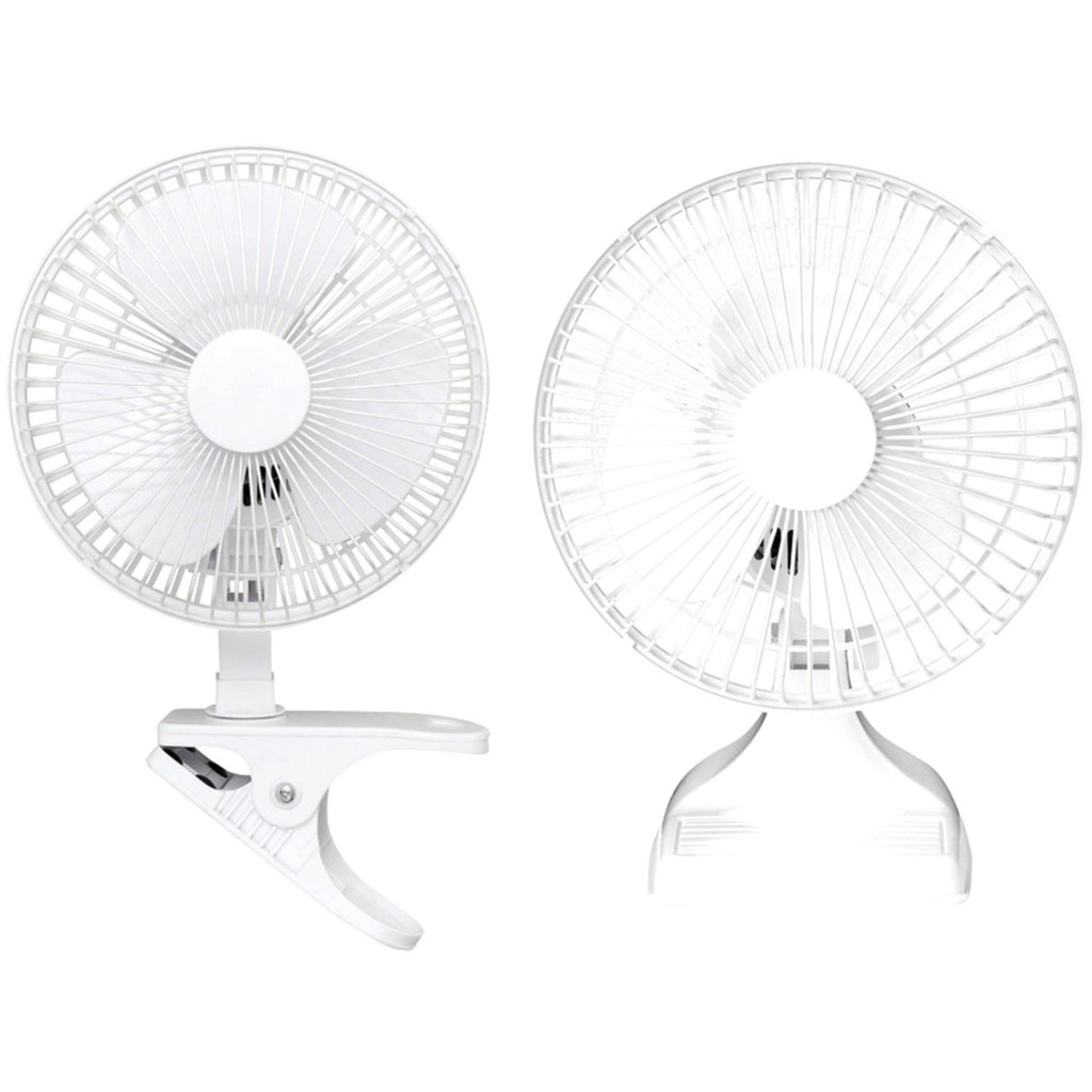 Optimus F-0645A 6-Inch 2-Speed Convertible Clip-On & Table Fan – White Whisper-Quiet Personal Fan