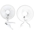 Optimus F-0645A 6-Inch 2-Speed Convertible Clip-On & Table Fan – White Whisper-Quiet Personal Fan