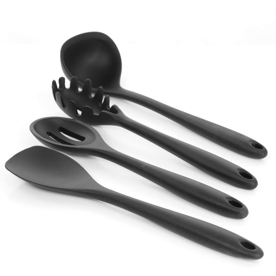MegaChef 12 Piece Silicone Cooking Utensil Set in Black