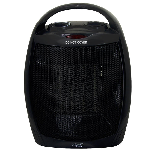 Vie Air VA-708B 1500W portable ceramic space heater in black