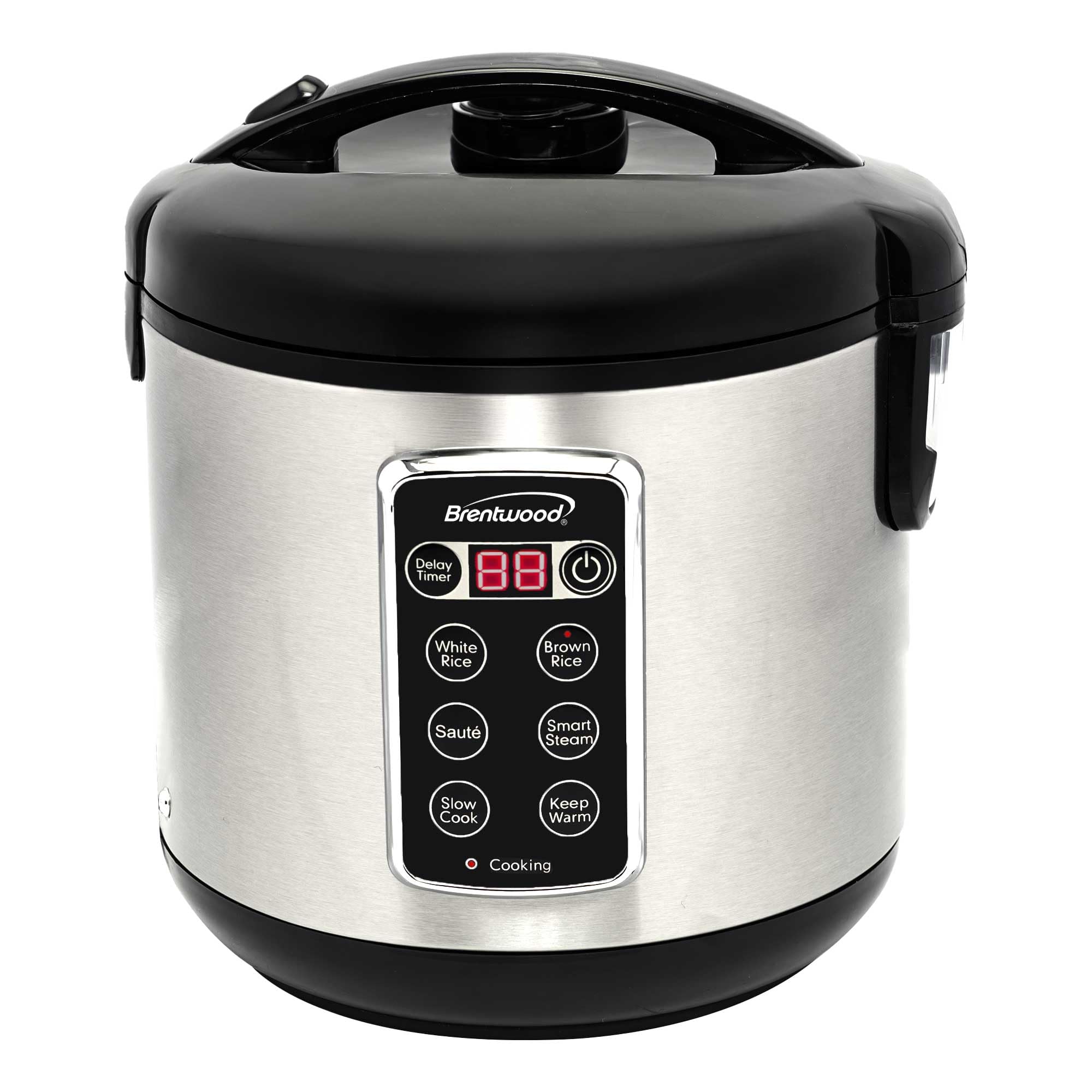 Brentwood RC-5110DS stainless steel 7-function smart rice multi-cooker with removable non-stick pot
