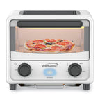Brentwood TS-3430W 3-Liter Mini Toaster Oven - White, 500W with 30-Minute Timer, 250-450°F, Non-Stick Griddle & Wire Rack