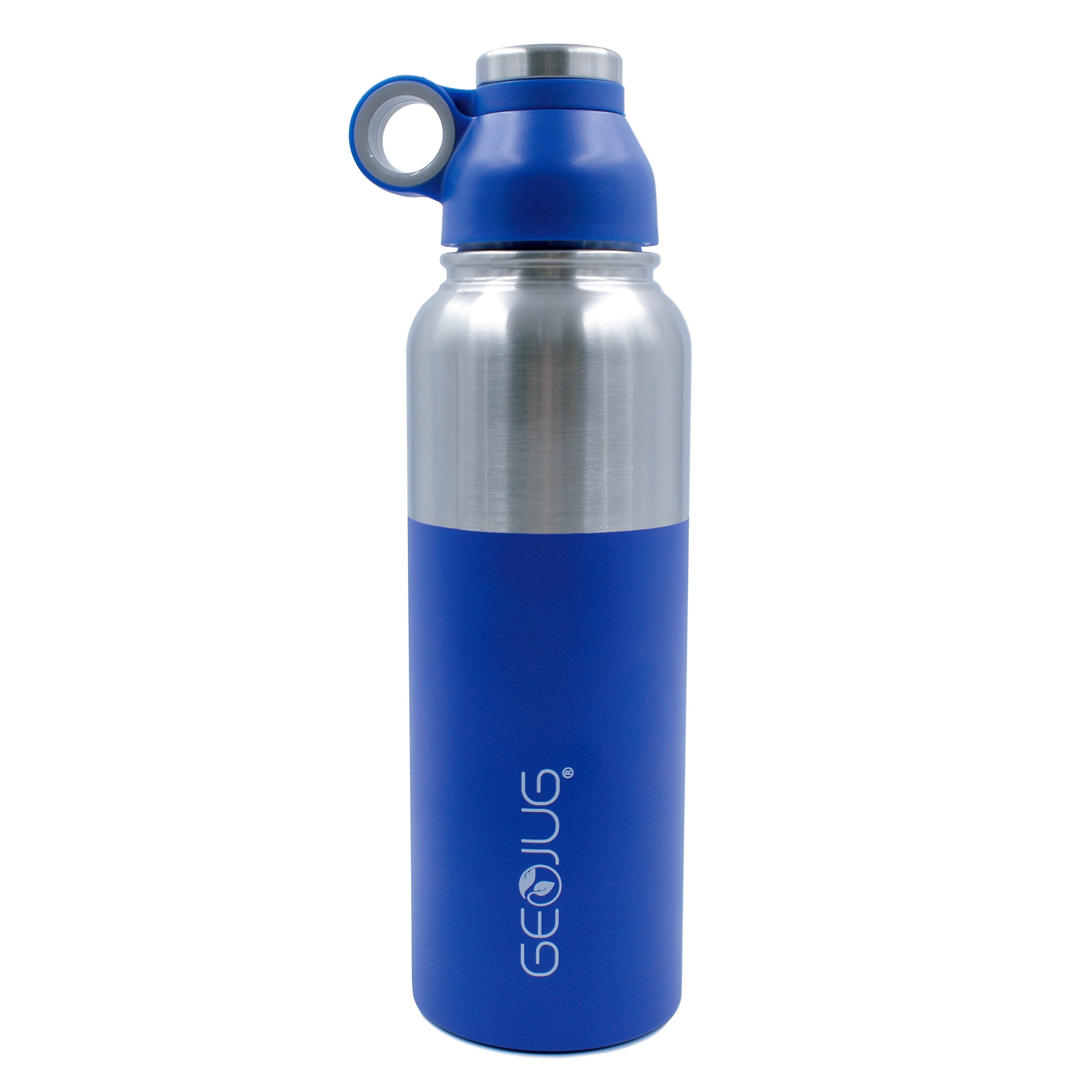Brentwood GeoJug G-1040BL 40 oz Vacuum Insulated Stainless Steel Water Bottle, Blue