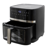 MegaChef 8.5 Quart Digital 1700W Air Fryer with Viewing Window & Adjustable Temperature, Black