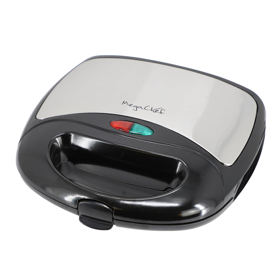 MegaChef Compact Electric Panini Press and Sandwich Maker, Black