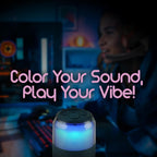 SuperSonic SodaBoom SC-2335BT Portable Bluetooth 5.4 LED Speaker with TWS Pairing - Blue