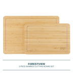 Gibson Home Forestview 2-Piece Bamboo Cutting Board Set with Juice Grooves