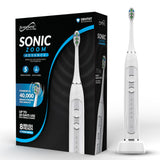 SuperSonic sonic electric toothbrush retail box with 8 brush heads