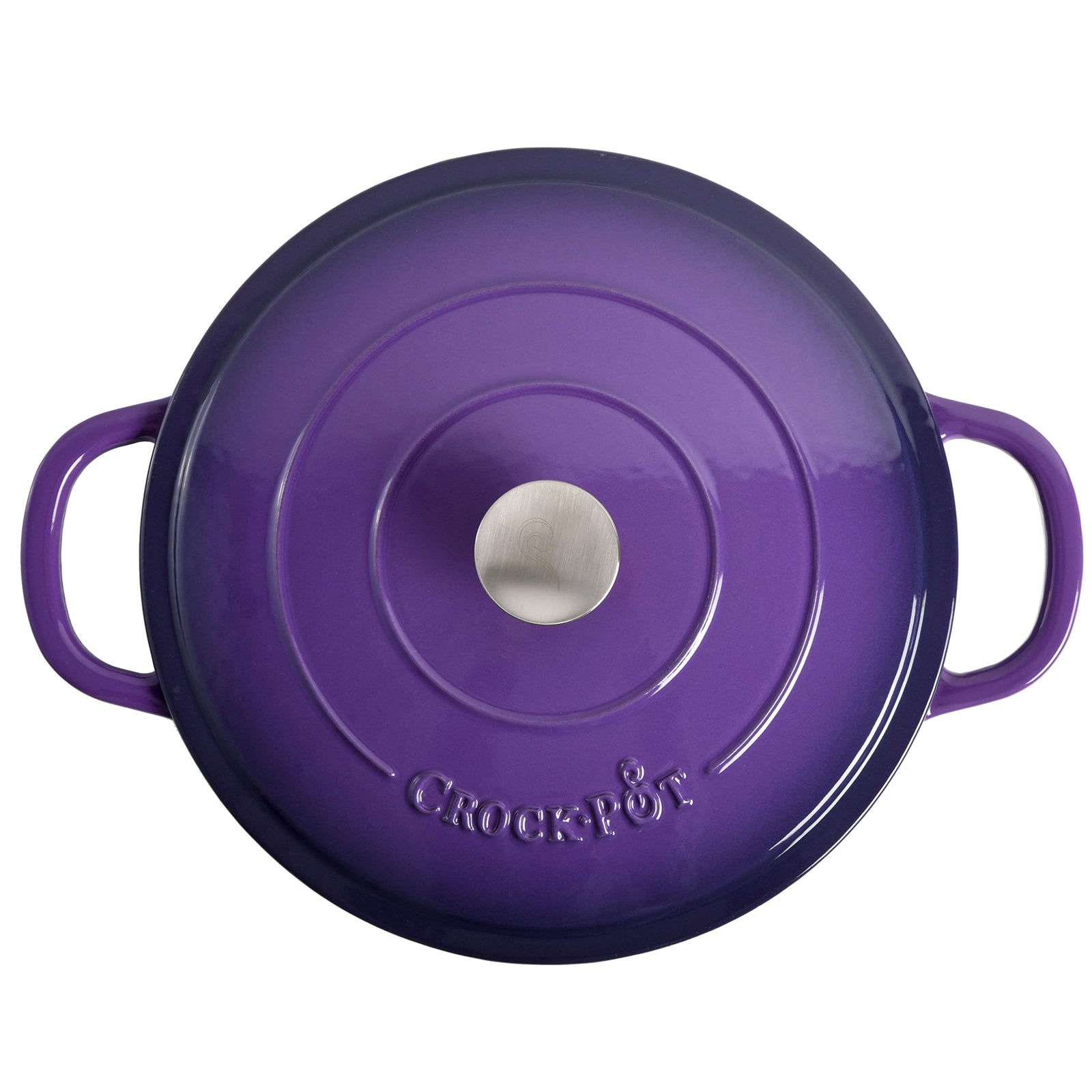 Crock-Pot Artisan 5-Quart Enameled Cast Iron Braiser with Self-Basting Lid – Lavender Purple, Oven Safe to 500°F, Induction Compatible