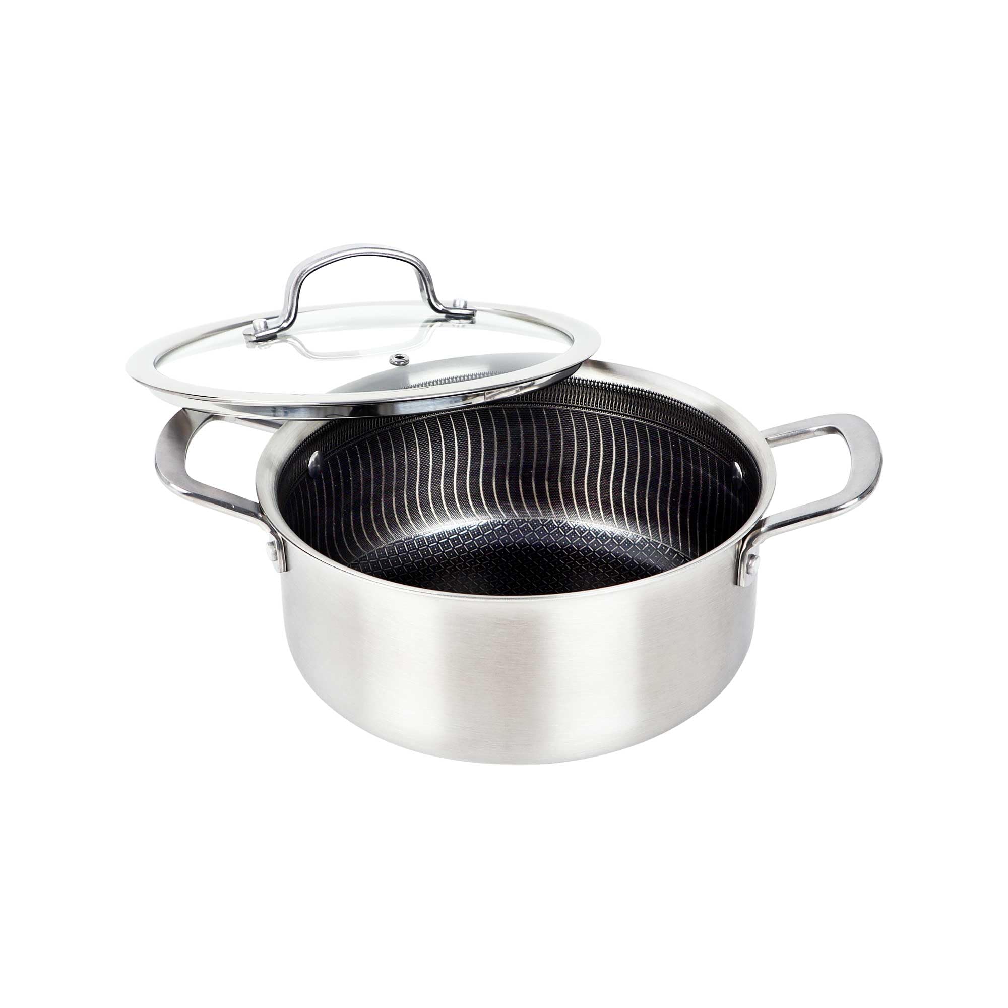 Brentwood B-DUH22L 4-quart 3-ply stainless steel hybrid nonstick Dutch oven