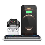 Trexonic 4-in-1 Fast Charge Wireless Charging Station – Qi Dock for iPhone, Apple Watch, AirPods & Apple Pencil with Dual USB + USB-C Ports