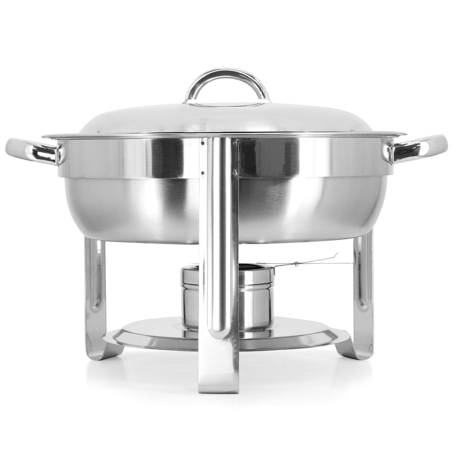 MegaChef Round Stainless Steel Chafing Dish and Food Warmer, 5.3 Quart
