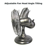 Optimus F-6212A 12-Inch 3-Speed Retro Oscillating Table Fan, Oil-Rubbed Bronze