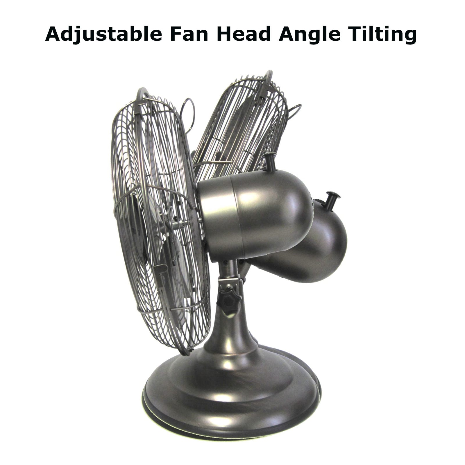 Optimus F-6212A 12-Inch 3-Speed Retro Oscillating Table Fan, Oil-Rubbed Bronze