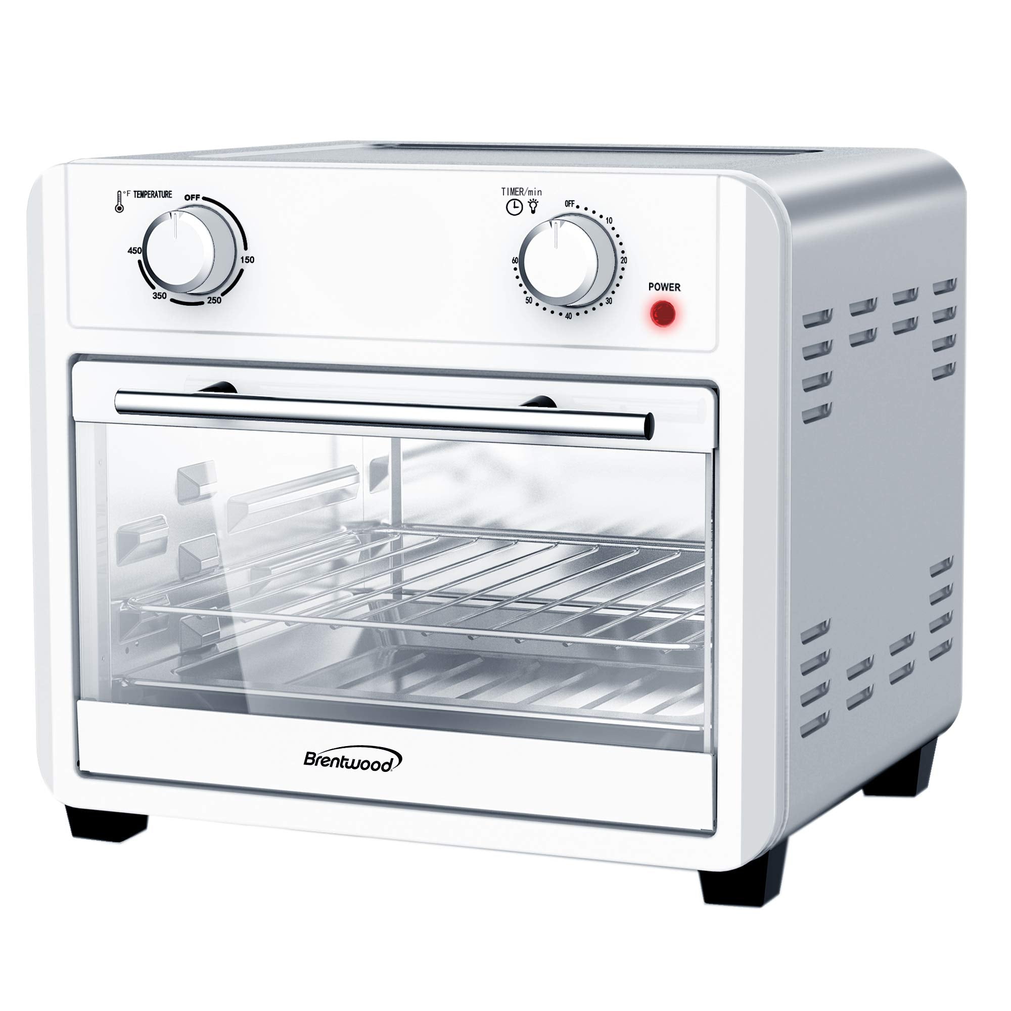 Brentwood silver stainless steel 24-quart convection air fryer toaster oven