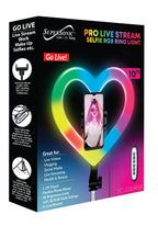 SuperSonic SC-2330RGB 10 Inch Heart Ring Light with RGB, Tripod and Phone Holder