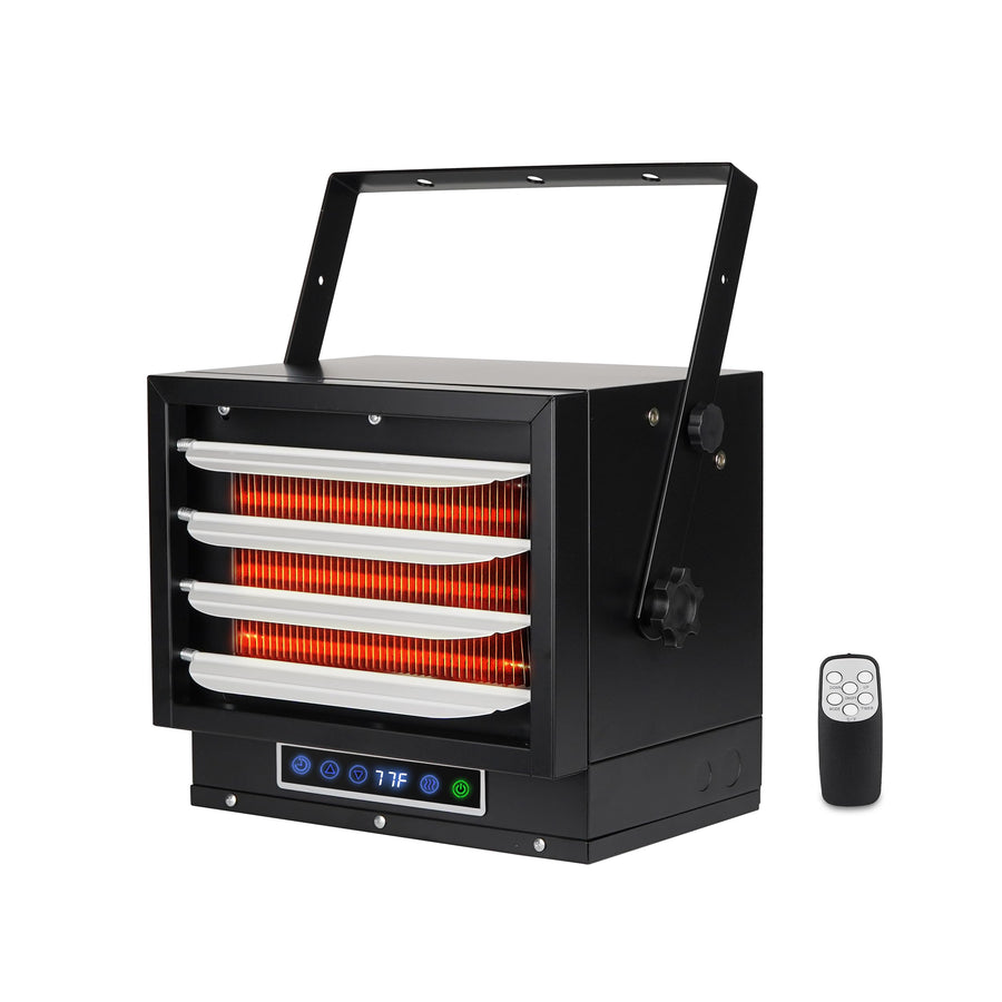 Vie Air 7500W 240V Hard-Wired Garage Heater with Remote, Matte Black