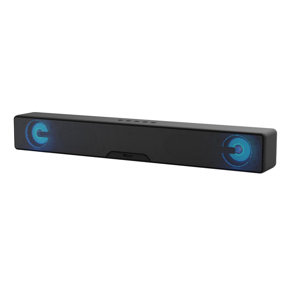 Supersonic Portable 2.0-Channel Bluetooth Soundbar with RGB Lights