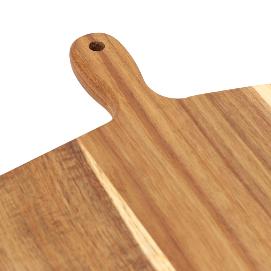 Elama 13-Inch Square Acacia Wood Butcher Block with Handle