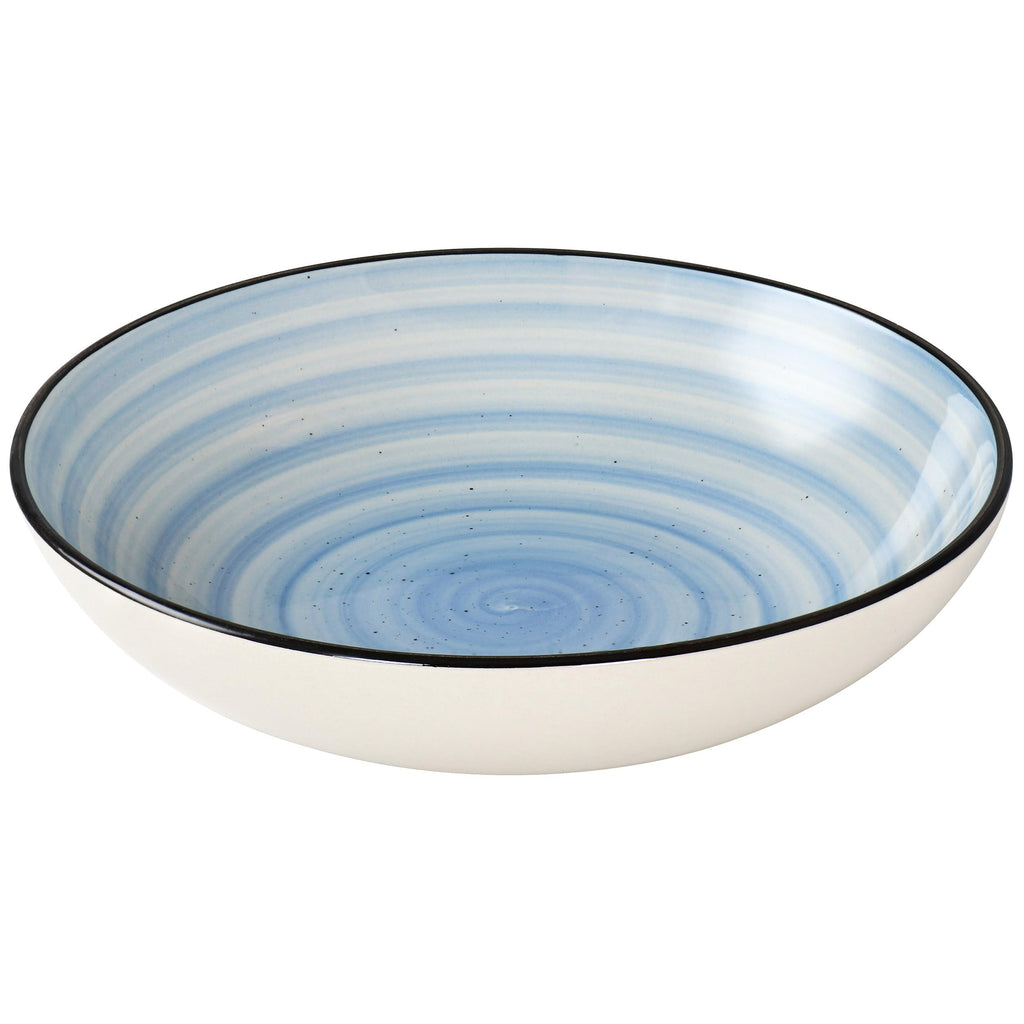 Elama Gia 24-Piece Stoneware Dinnerware Set – Light Blue Service for 6