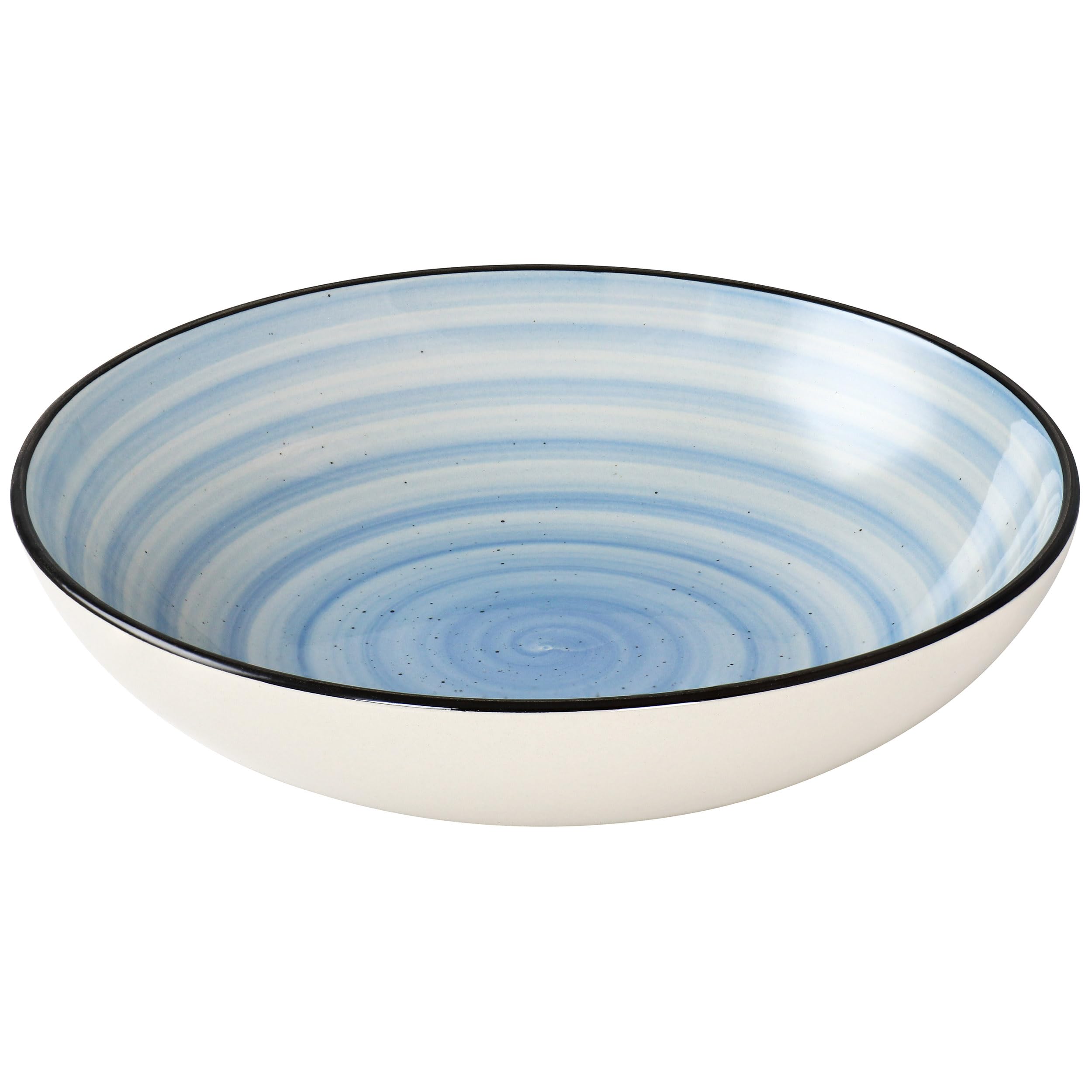 Elama Gia 24-Piece Stoneware Dinnerware Set – Light Blue Service for 6