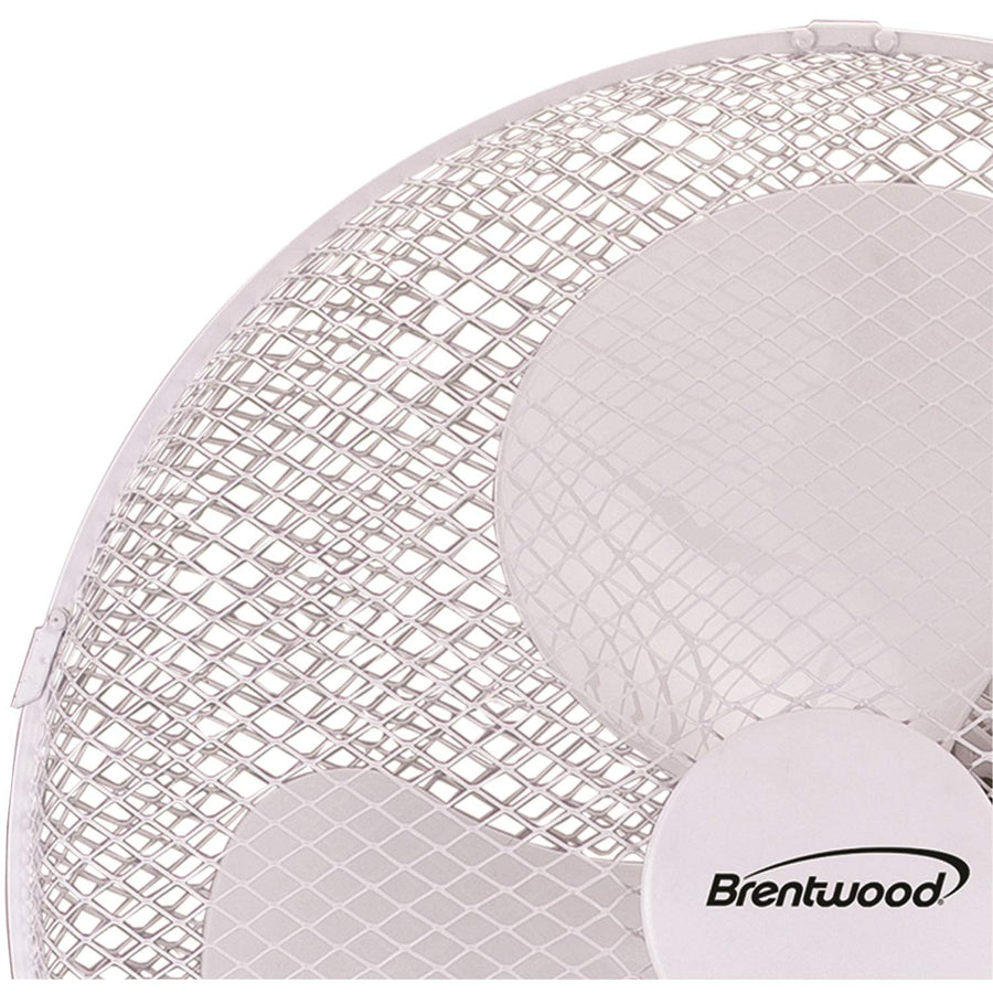Brentwood Kool Zone F-16SMW 16 in. 3-Speed Oscillating Stand Fan, White