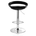 Elama Modern Retro Adjustable Bar Stool Set of 2 – Black with Chrome Swivel Base (ELM-2101)
