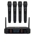 SuperSonic SC-909 black four-channel 2.4GHz wireless microphone system with four handheld mics
