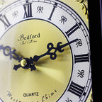 Bedford Clock Collection 26" Antique Mahogany Cherry Oak Chiming Wall Clock – Quartz Movement with Swinging Pendulum & Roman Numeral Dial